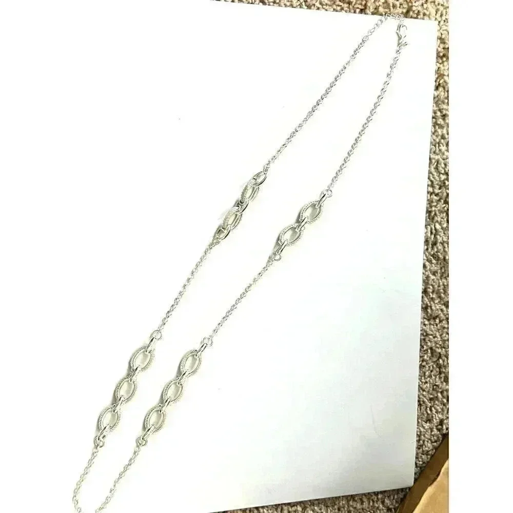 Silver Gem/Jewel Chain Necklace - Picture 2 of 5